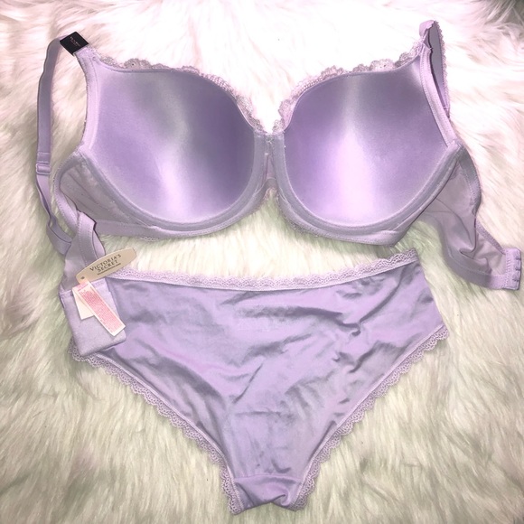 Victoria’s Secret”Body by Victoria”Lined Demi Purple Bling Bra,Size-36DD/Panty-M - Picture 5 of 14